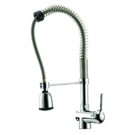 SUPERFLEX monocomando per cucine professionali con doccia finitura cromo