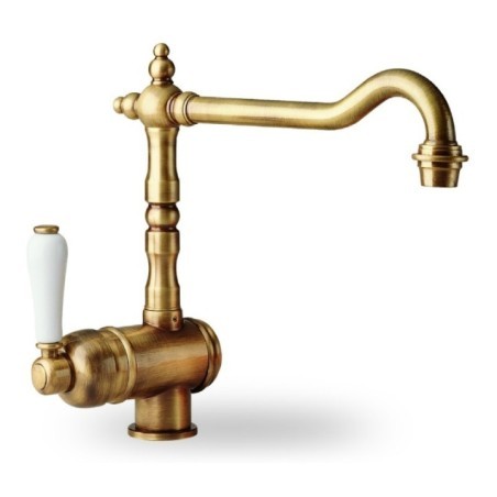 OLDMIX monocomando per lavello retrò finitura vecchio ottone