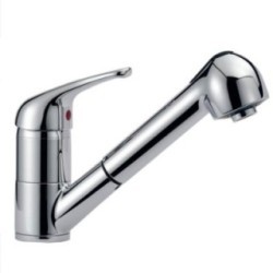 TECNOMIX monocomando per lavello con doccia estraibile finitura cromo