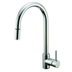 FRED monocomando per lavello con doccia estraibile finitura cromo