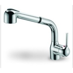 ONDA D monocomando per lavello con doccia estraibile finitura cromo