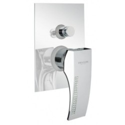 CRYSTAL Monocomando doccia incasso con deviatore finitura cromo
