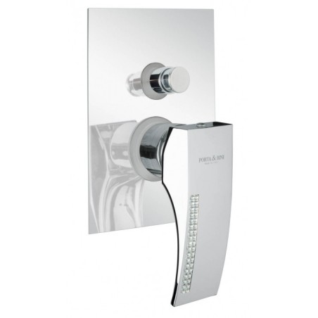 CRYSTAL Monocomando doccia incasso con deviatore finitura cromo