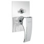 CRYSTAL Monocomando doccia incasso con deviatore finitura cromo