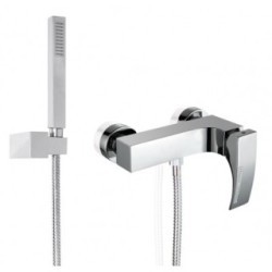 CRYSTAL Monocomando doccia esterno con kit doccia finitura cromo