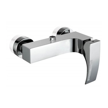 CRYSTAL Monocomando doccia esterno con attacco superiore finitura cromo