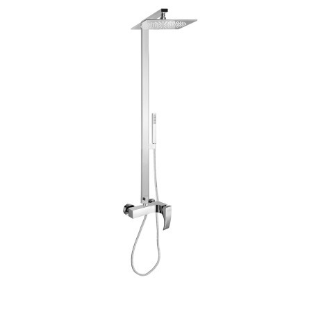 CRYSTAL Colonna doccia completa di miscelatore doccia esterno finitura cromo