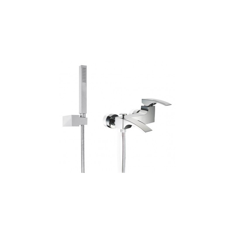 CRYSTAL Monocomando vasca esterno con kit doccia finitura dorato