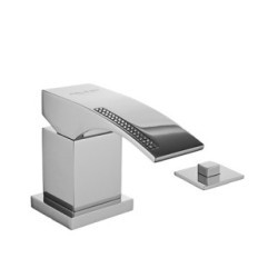 CRYSTAL Monocomando bordo vasca con deviatore finitura oro