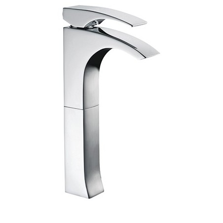 LASER Monocomando lavabo alto con piletta click-clack finitura cromo