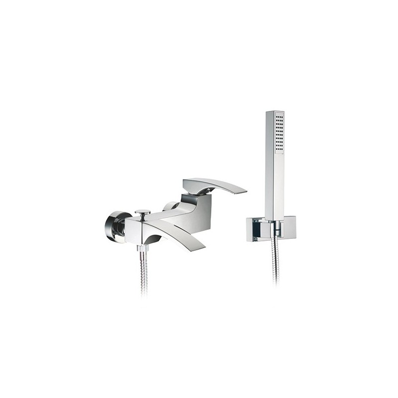 LASER Monocomando vasca esterno con kit doccia finitura cromo