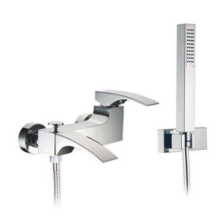 LASER Monocomando vasca esterno con kit doccia finitura cromo