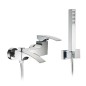 LASER Monocomando vasca esterno con kit doccia finitura cromo