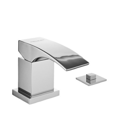 LASER Monocomando bordo vasca con deviatore finitura cromo