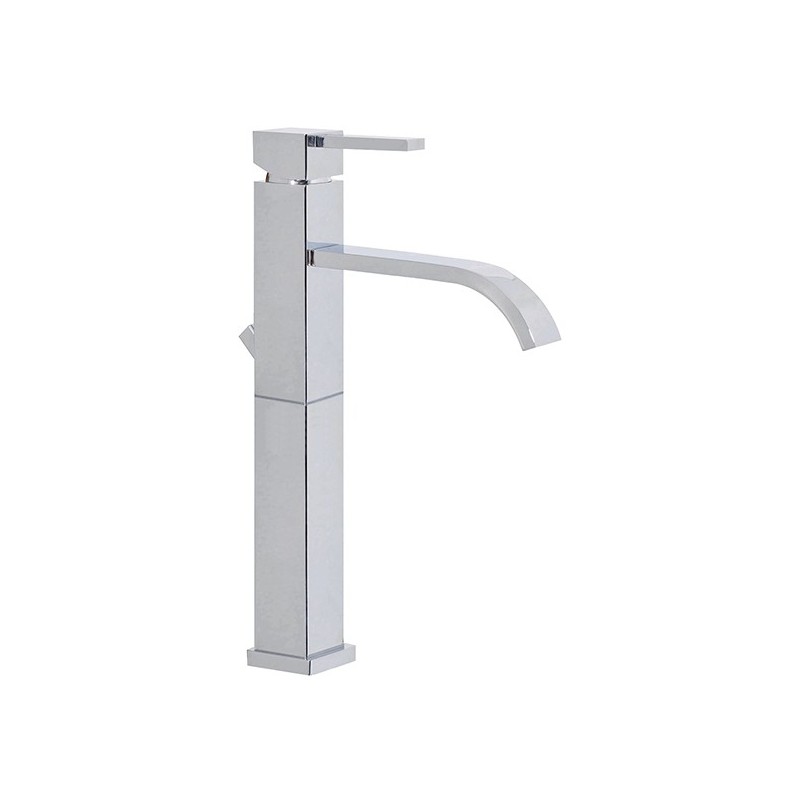 PRETTY Monocomando lavabo alto con piletta click-clack finitura cromo