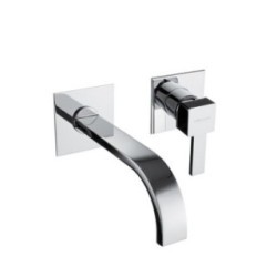 PRETTY Monocomando lavabo a muro due parti canna mm 160 finitura cromo