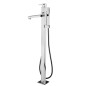 PRETTY Monocomando vasca a pavimento con kit doccia finitura cromo