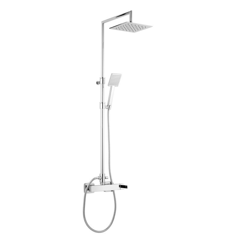 PRETTY Colonna doccia completa di miscelatore doccia esterno finitura cromo