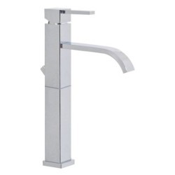 PRETTY Monocomando lavabo alto con piletta click-clack finitura dark copper