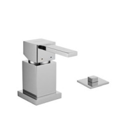 PRETTY Monocomando bordo vasca con deviatore finitura cromo spazzolato