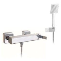 PRETTY Monocomando doccia esterno con kit doccia finitura cromo spazzolato