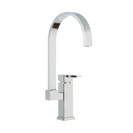 PRETTY Monocomando lavello canna ponte girevole finitura cromo spazzolato