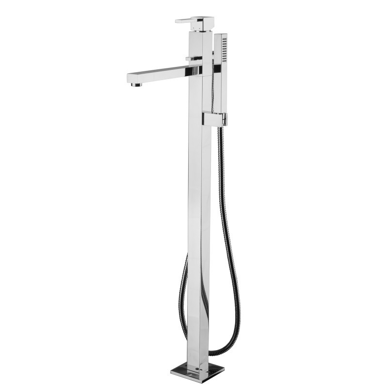 PRETTY Monocomando vasca a pavimento con kit doccia finitura oro