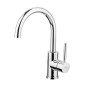 FORMA Monocomando lavabo canna alta con piletta click-clack finitura cromo