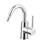 FORMA Monocomando bidet canna alta con piletta click-clack finitura cromo