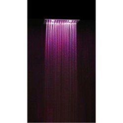 TOP COLOURS soffione cromoterapia da incasso. Quadrato 400x400 con tastiera finitura satinato