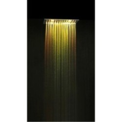 TOP COLOURS soffione cromoterapia da incasso. Quadrato 400x400 con tastiera finitura satinato