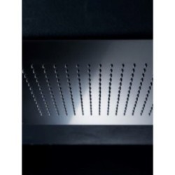 Soffione quadrato 400x400 in acciaio da incasso finitura acciaio lucido