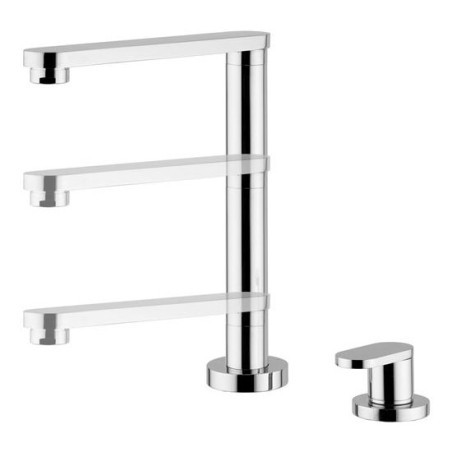 HI-TECH rubinetto monocomando lavello sottofinestra con canna abbattibile 200 mm