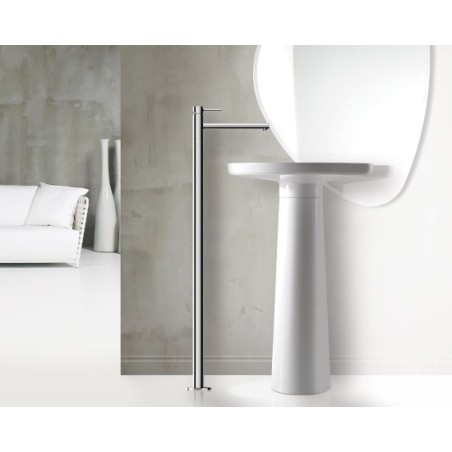 SIMPLY miscelatore monocomando per lavabo / vasca da terra finitura cromo