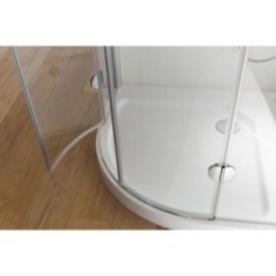 HAWA Box doccia Circolare finitura cromo 80 cm trasparente (misura 78/80-78/80 h.185 raggio 55)