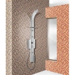 SFERA pannello doccia con miscelatore monocomando finitura satinato