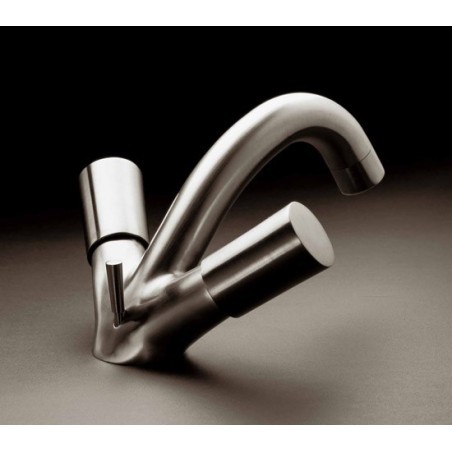 ONO rubinetto inox monoblocco lavabo