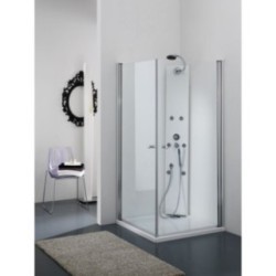 STAR Box doccia Angolare a battente finitura bianco 70 cm trasparente (misura 68/70-68/70 h.185)