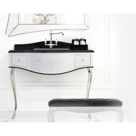 LOTUS Monoforo per lavabo con canna antica finitura cromo