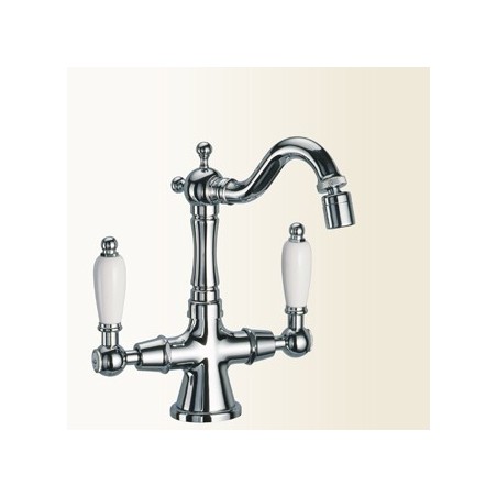 LOTUS Monoforo per bidet con canna antica finitura cromo