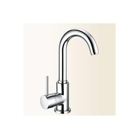 SIMPLY Miscelatore monocomando per lavabo con bocca alta finitura cromo