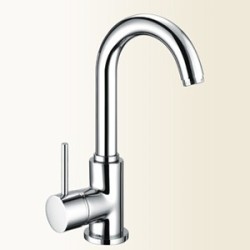 SIMPLY Miscelatore monocomando per lavabo con bocca alta finitura cromo
