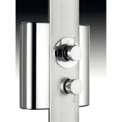 SFERA pannello doccia con miscelatore monocomando finitura satinato
