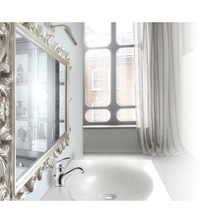 TEORIA Miscelatore monocomando per lavabo con scarico automatico finitura cromo