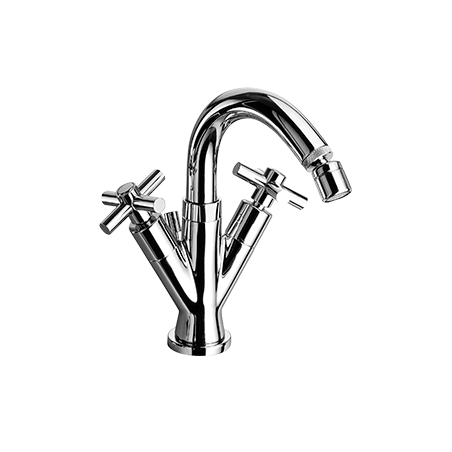 YUPPY Monoforo per bidet con canna alta finitura cromo