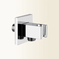 Presa acqua quadrata finitura cromo