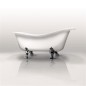 ETHOS vasca da bagno freestanding con scarico e piedi cromo