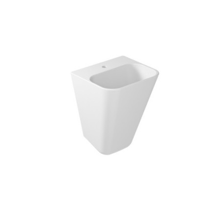 MEG11 lavabo sospeso cm 45x40 monoforo finitura bianco