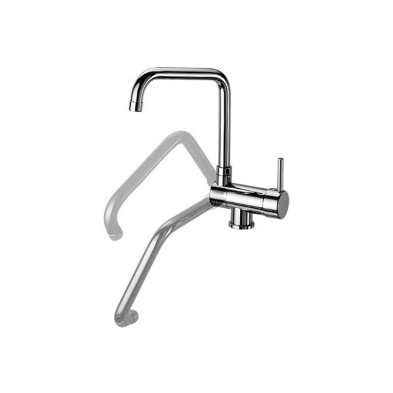 RING miscelatore per lavello sottofinestra finitura vecchio rame