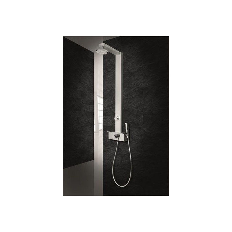 GEMMA PLUS pannello doccia con miscelatore monocomando finitura satinato